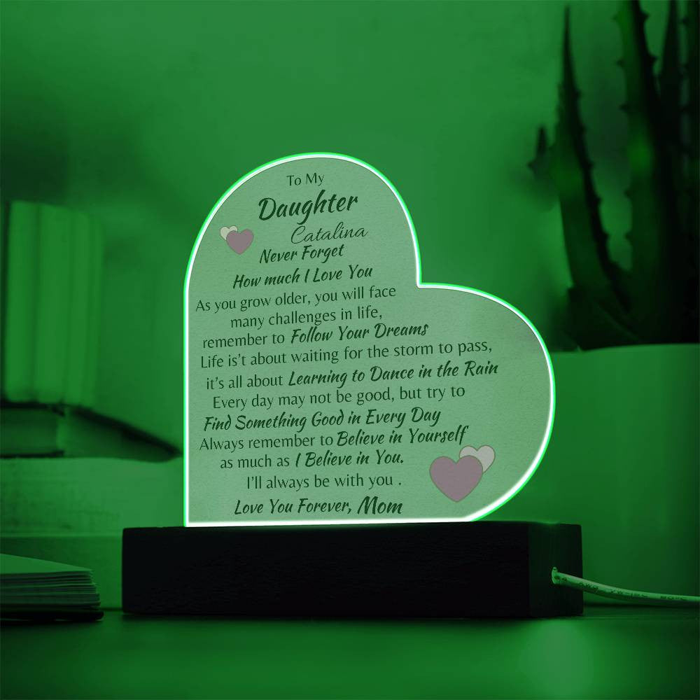 Love You Forever Heart Acrylic Plaque