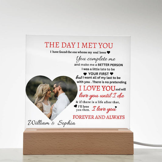 You Complete Me Custom Photo Acrylic  Plaque