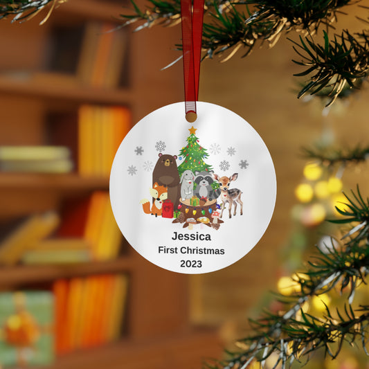 Personalized Baby's First Christmas Ornament 2023 New Baby Shower 1st Christmas Gift Baby Keepsake Ornament Custom Name Ornament.