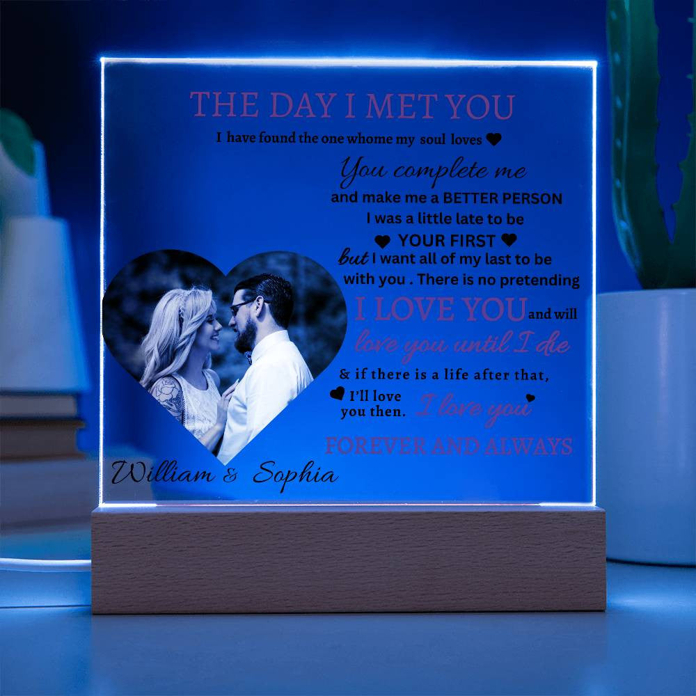 You Complete Me Custom Photo Acrylic  Plaque