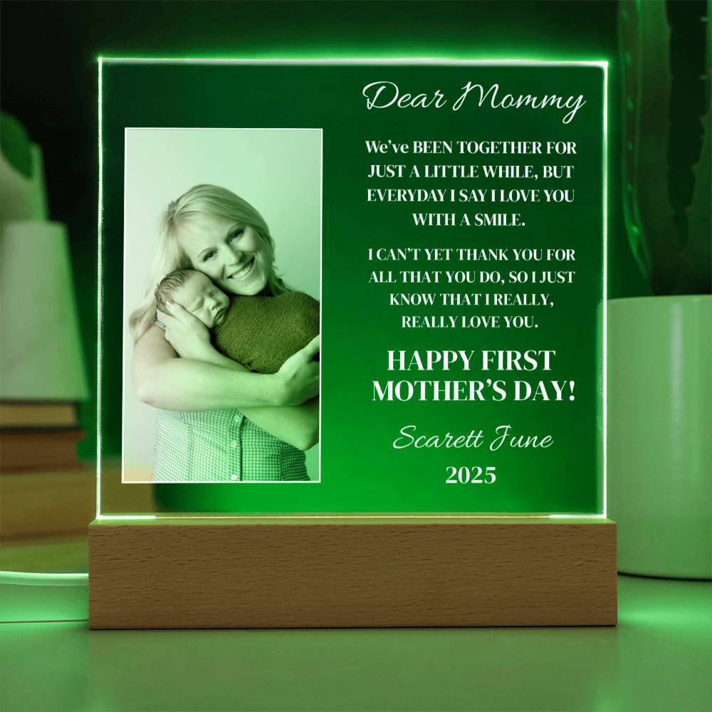 Personalized Dear Mommy Acrylic Plaque