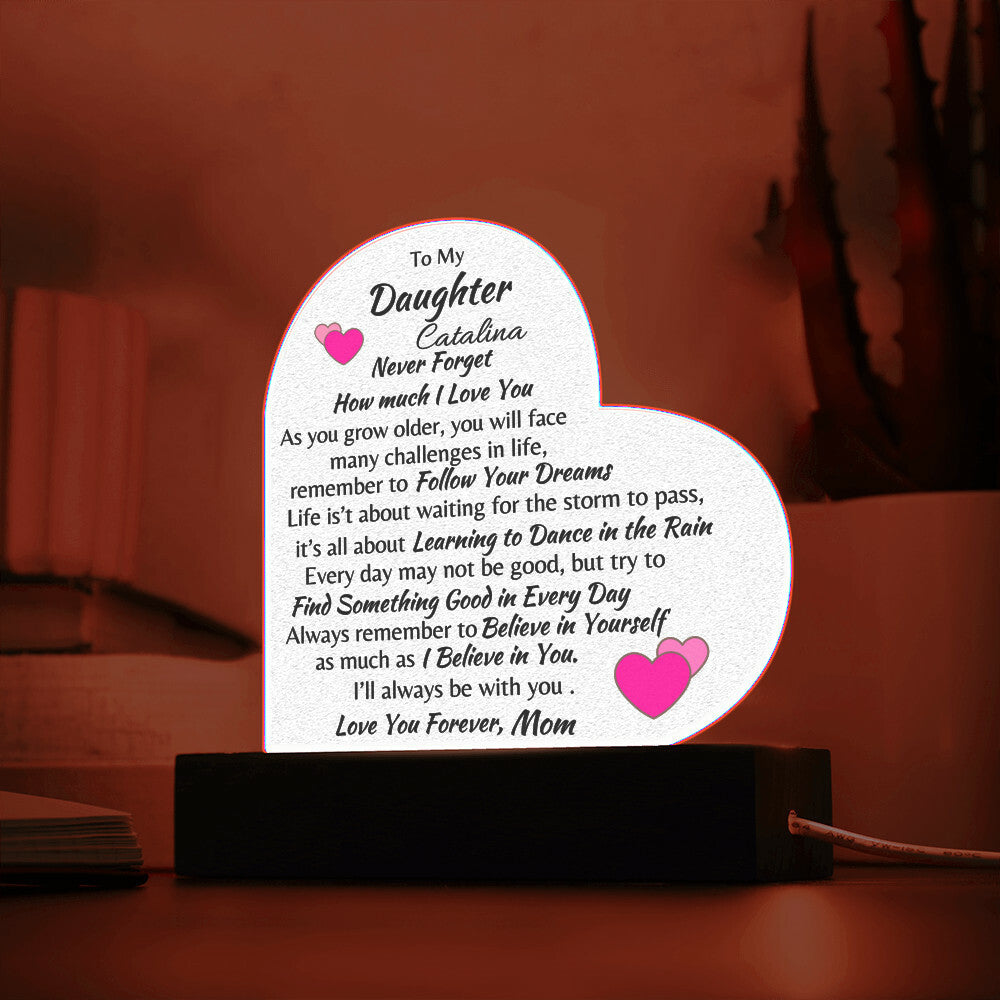 Love You Forever Heart Acrylic Plaque