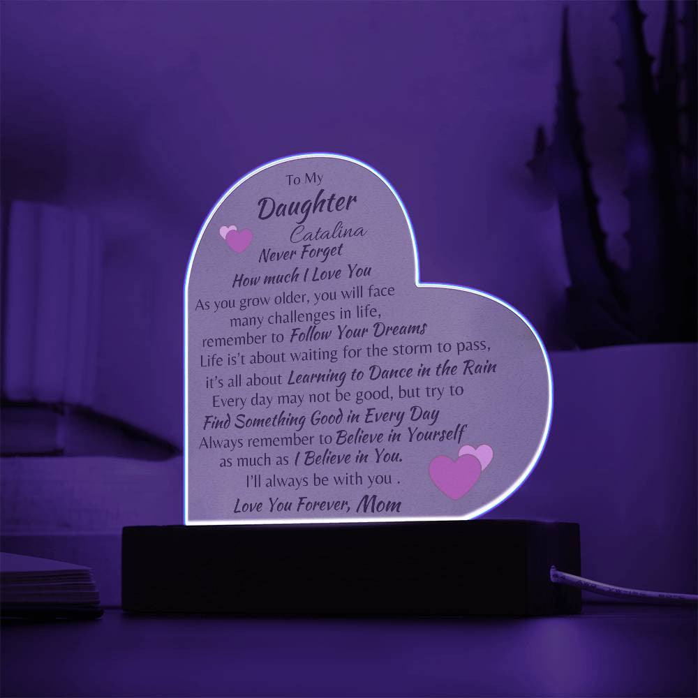 Love You Forever Heart Acrylic Plaque