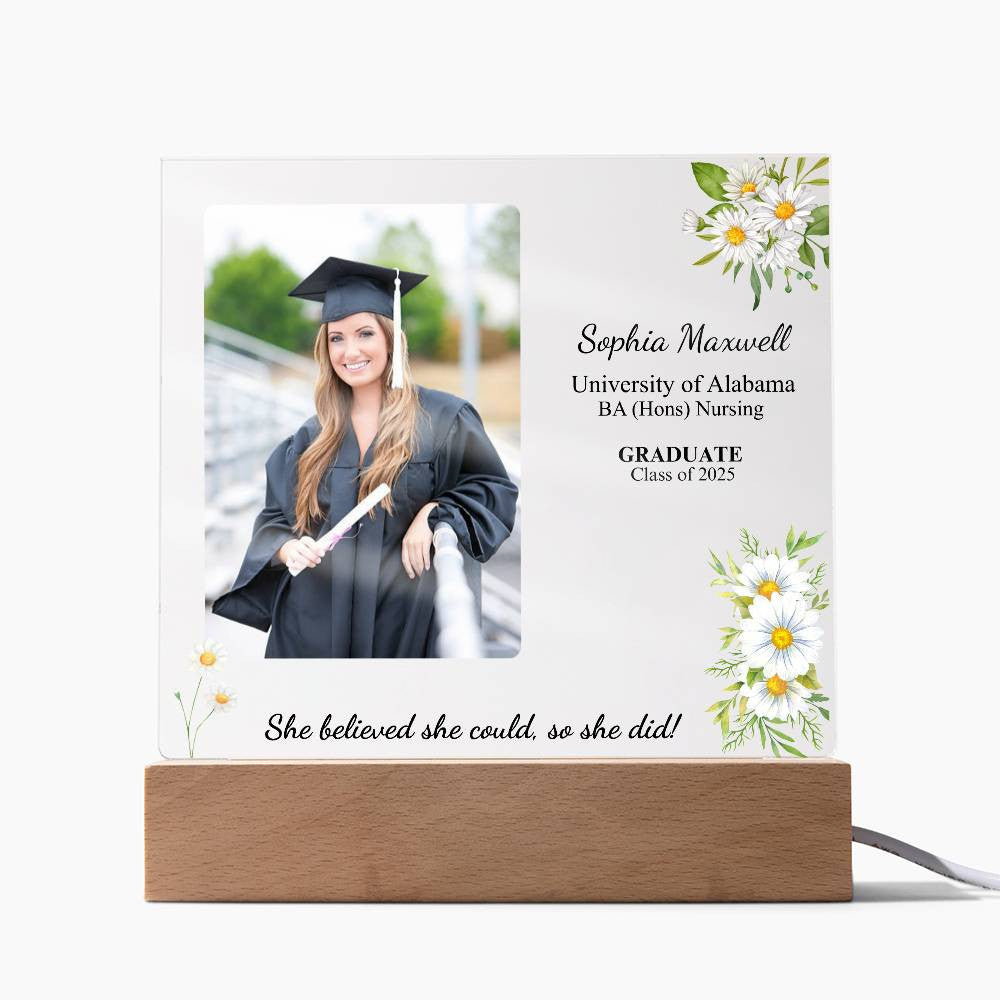 She Believed She Could So She Did Graduate Plaque