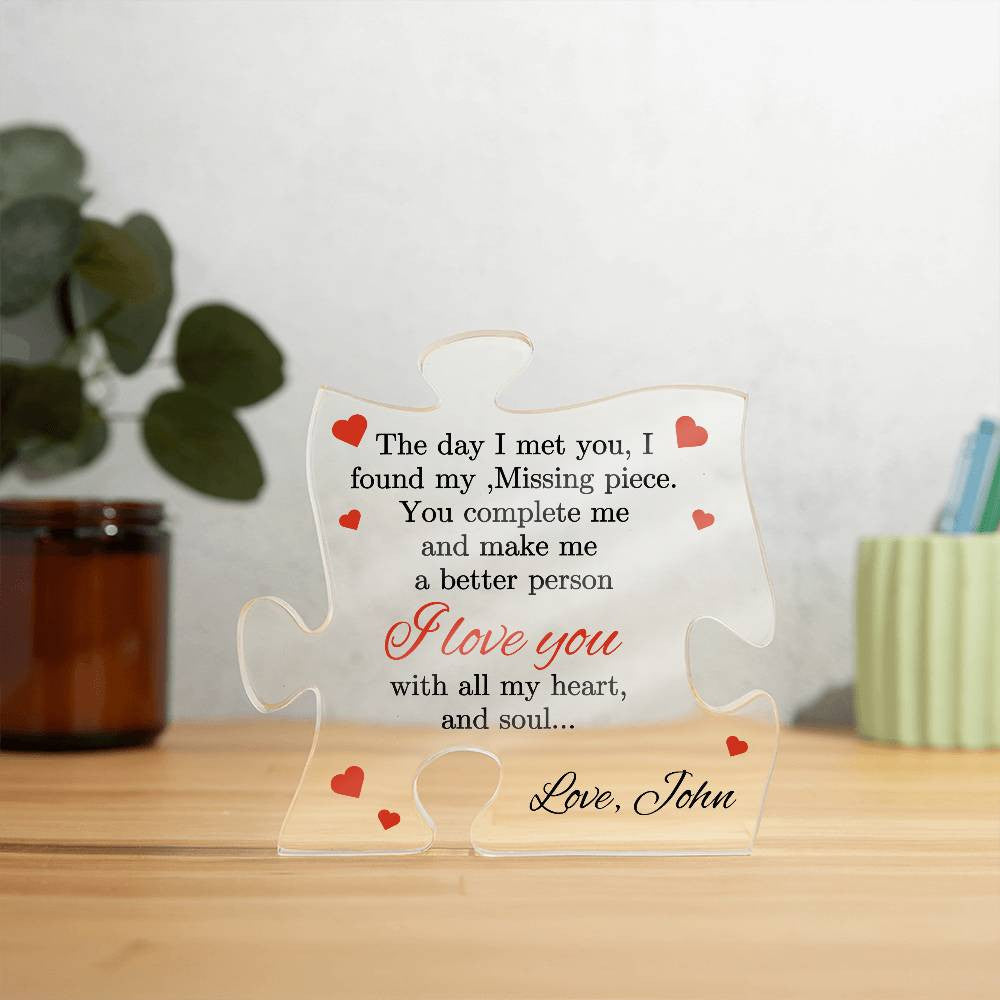 I Love You For Her or Him Personalized Acrylic Plaque