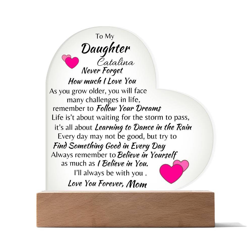 Love You Forever Heart Acrylic Plaque