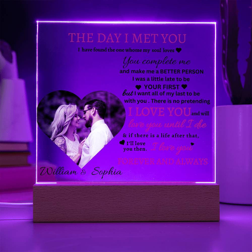 You Complete Me Custom Photo Acrylic  Plaque