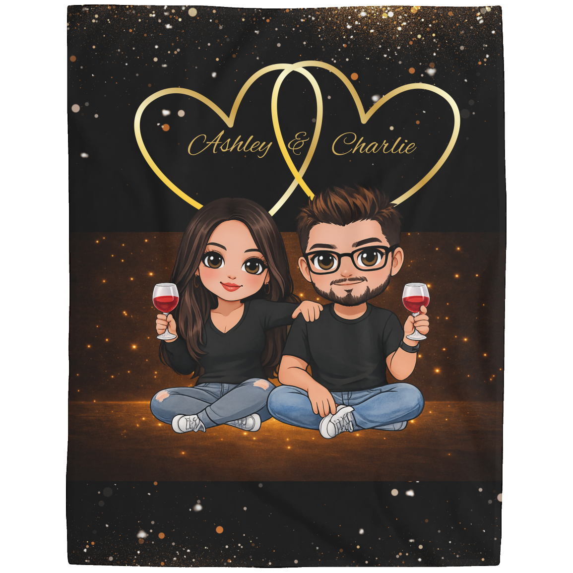 Personalized Couple Blanket – Forever & Always