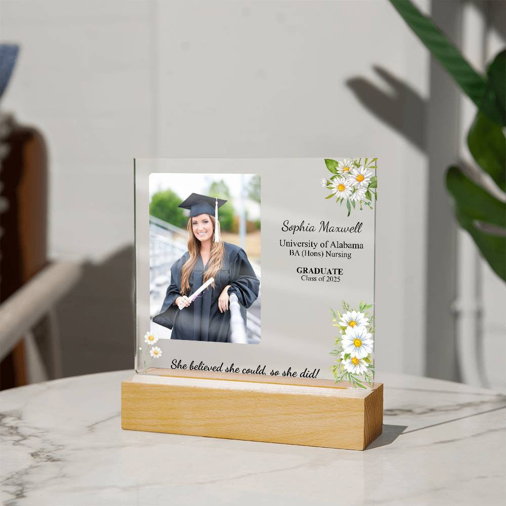 She Believed She Could So She Did Graduate Plaque