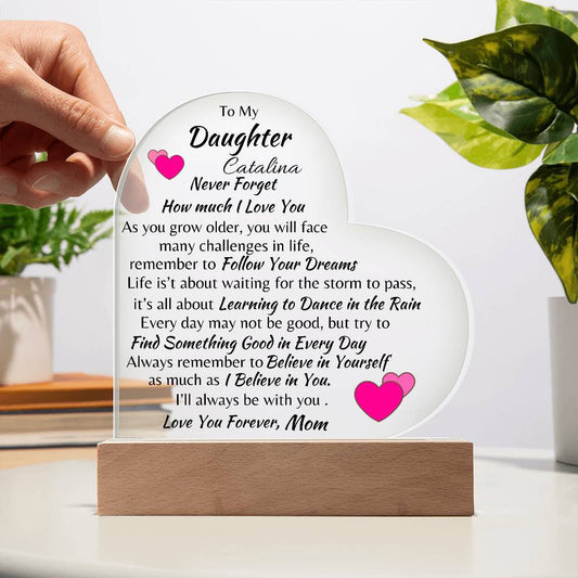 Love You Forever Heart Acrylic Plaque