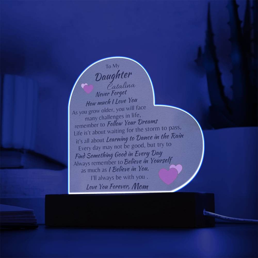 Love You Forever Heart Acrylic Plaque