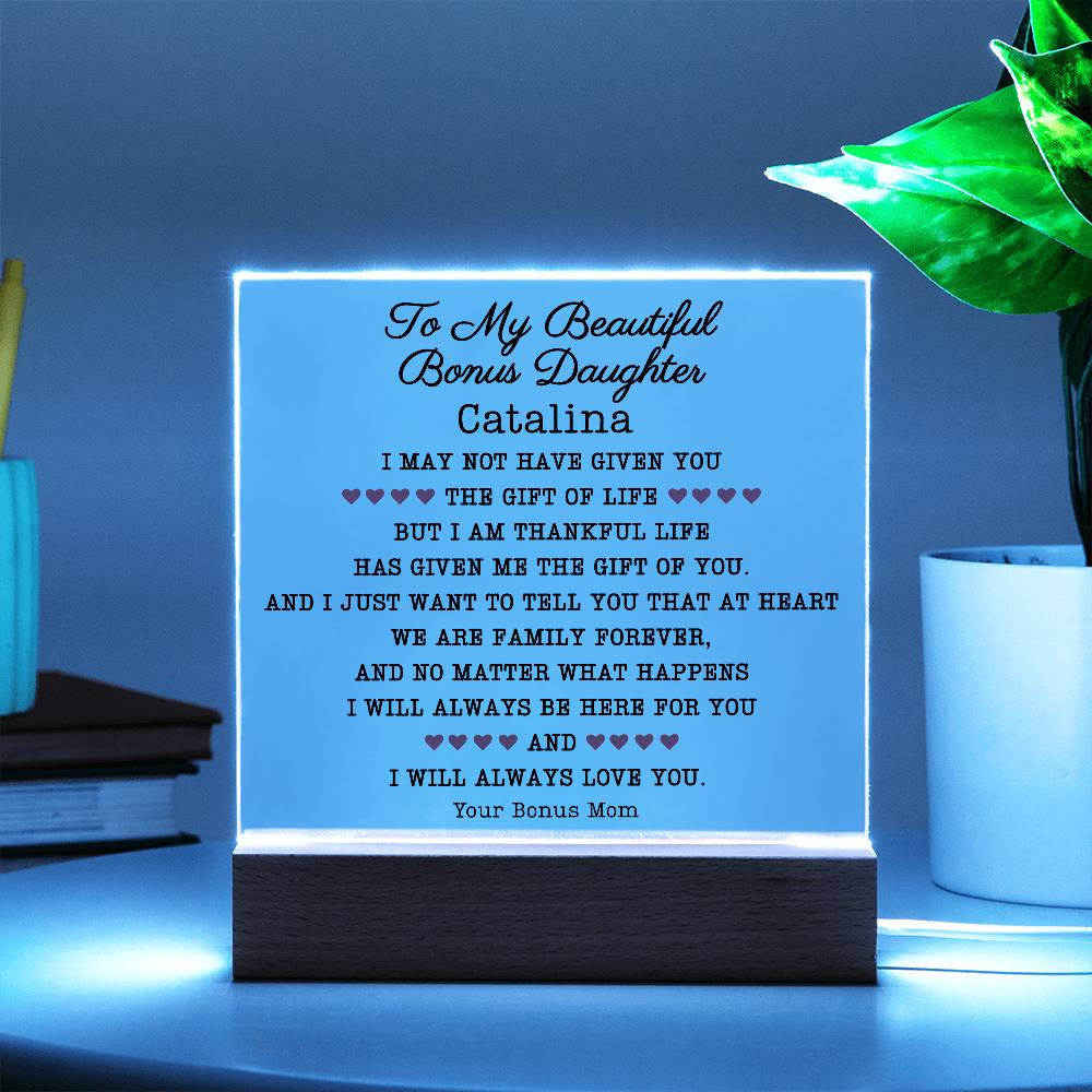 Personalized Beautiful Daughter Acrylic Plaque