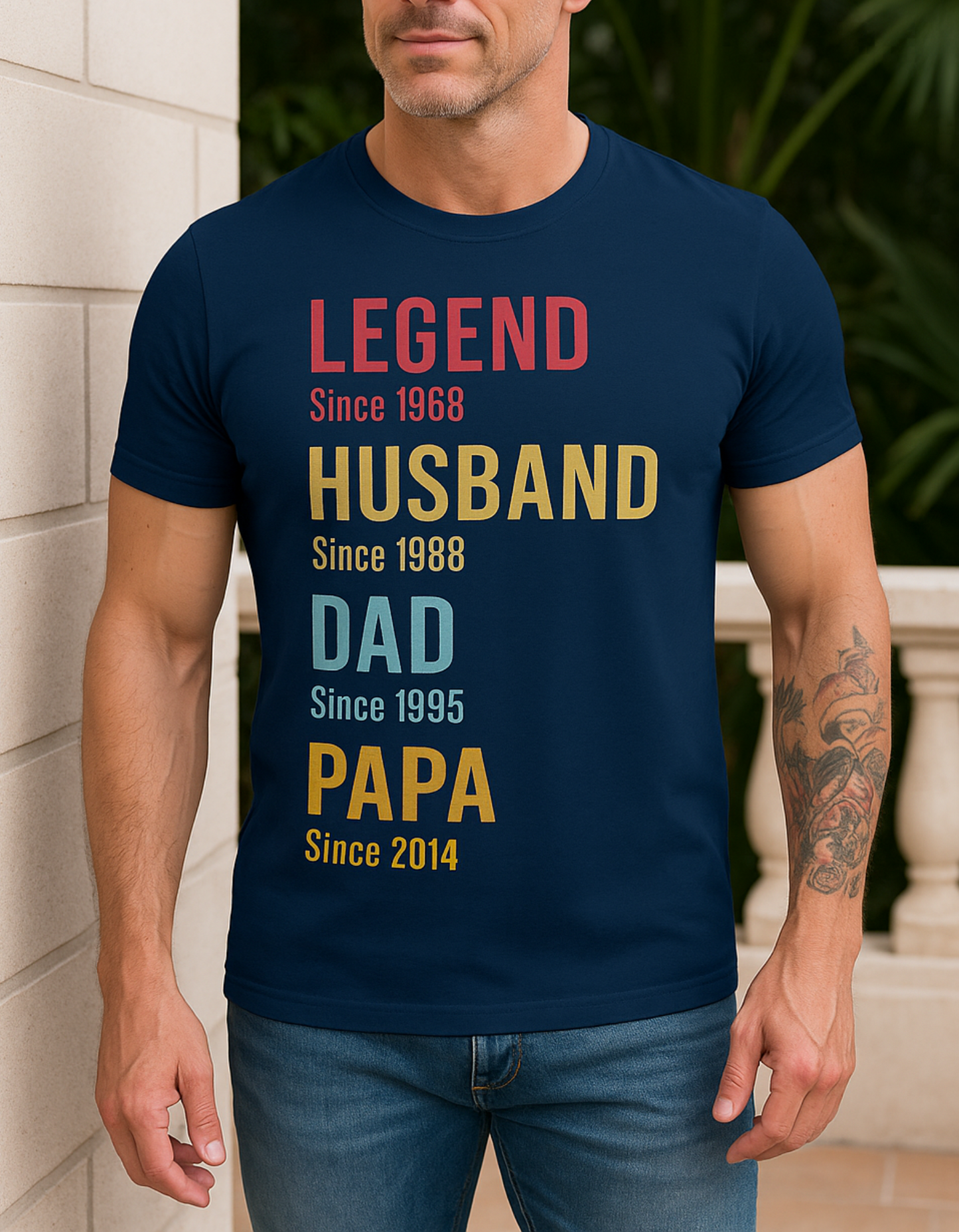 Legend. Husband. Dad. Papa. Since ____ Personalized Shirt