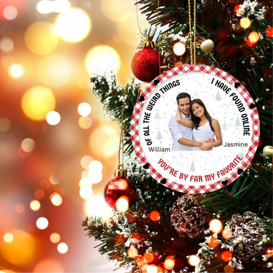 You are my favorite personalized circle ornament