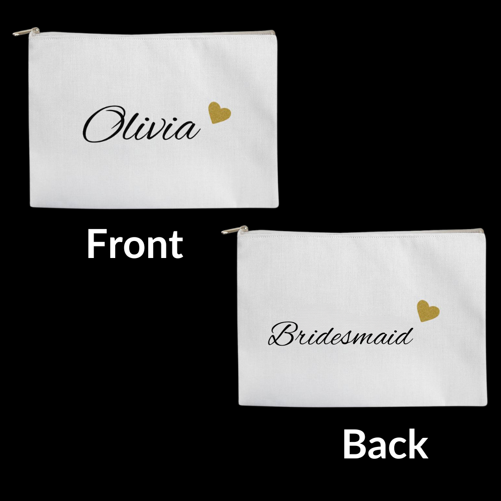 Personalized Bridesmaids cosmedic bag