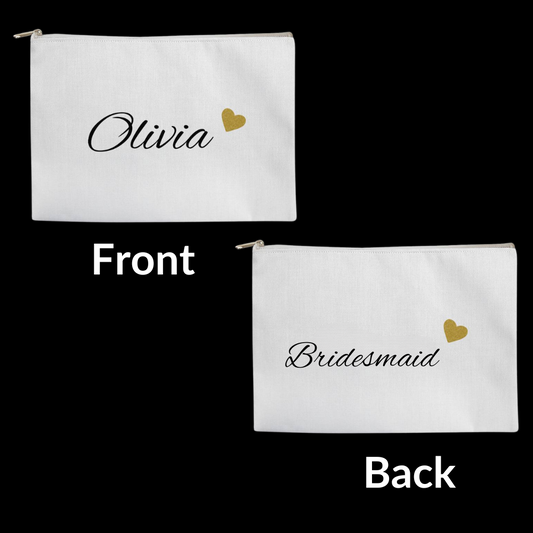 Personalized Bridesmaids cosmedic bag