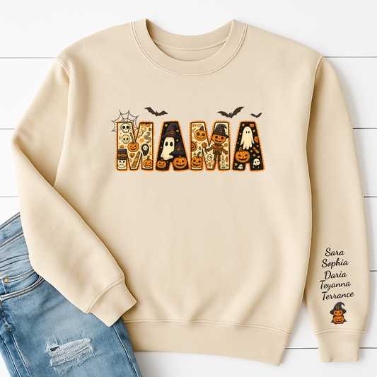 Mama Personalized Halloween Sweatshirt