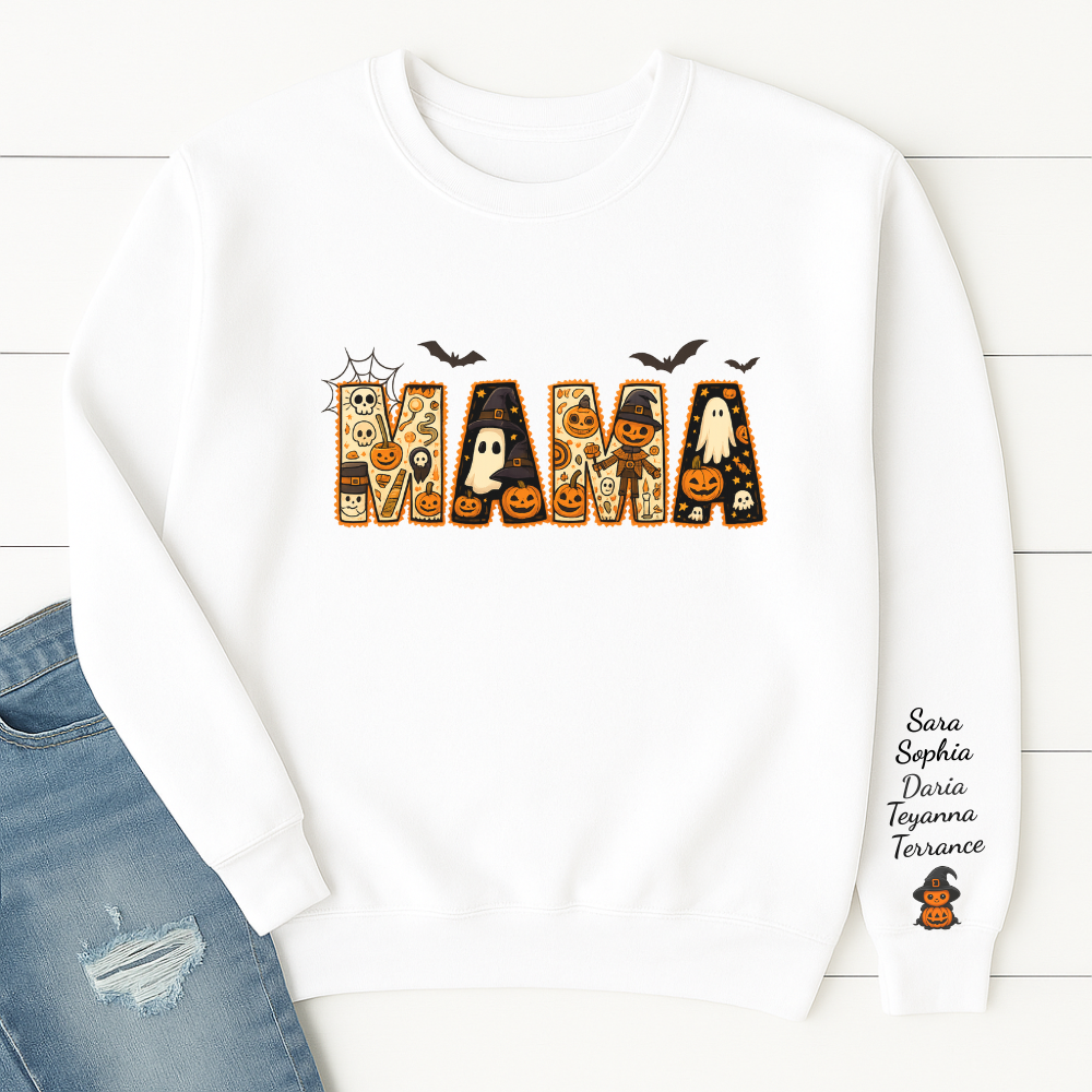Mama Personalized Halloween Sweatshirt