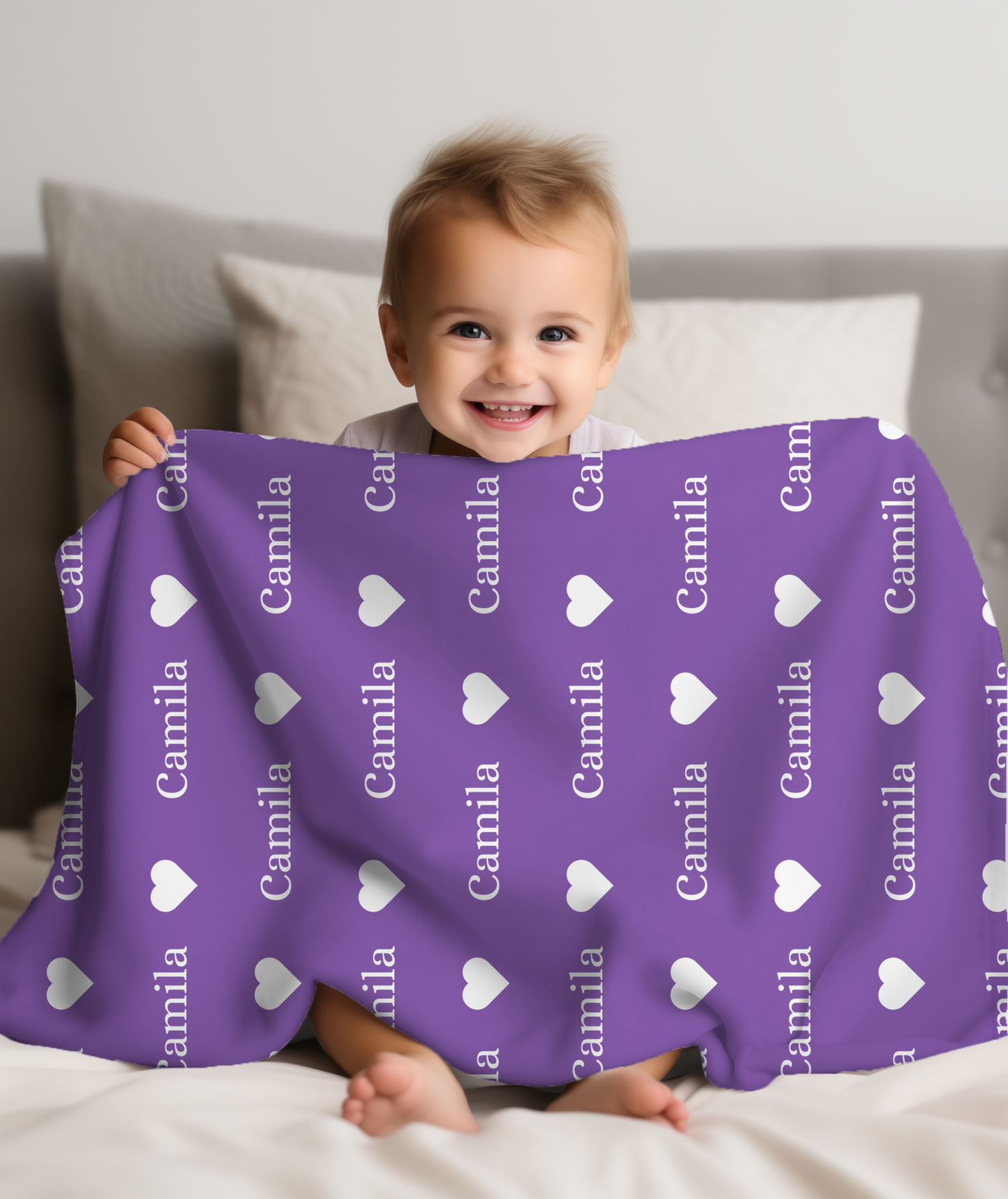 Personalized Heart  Blanket