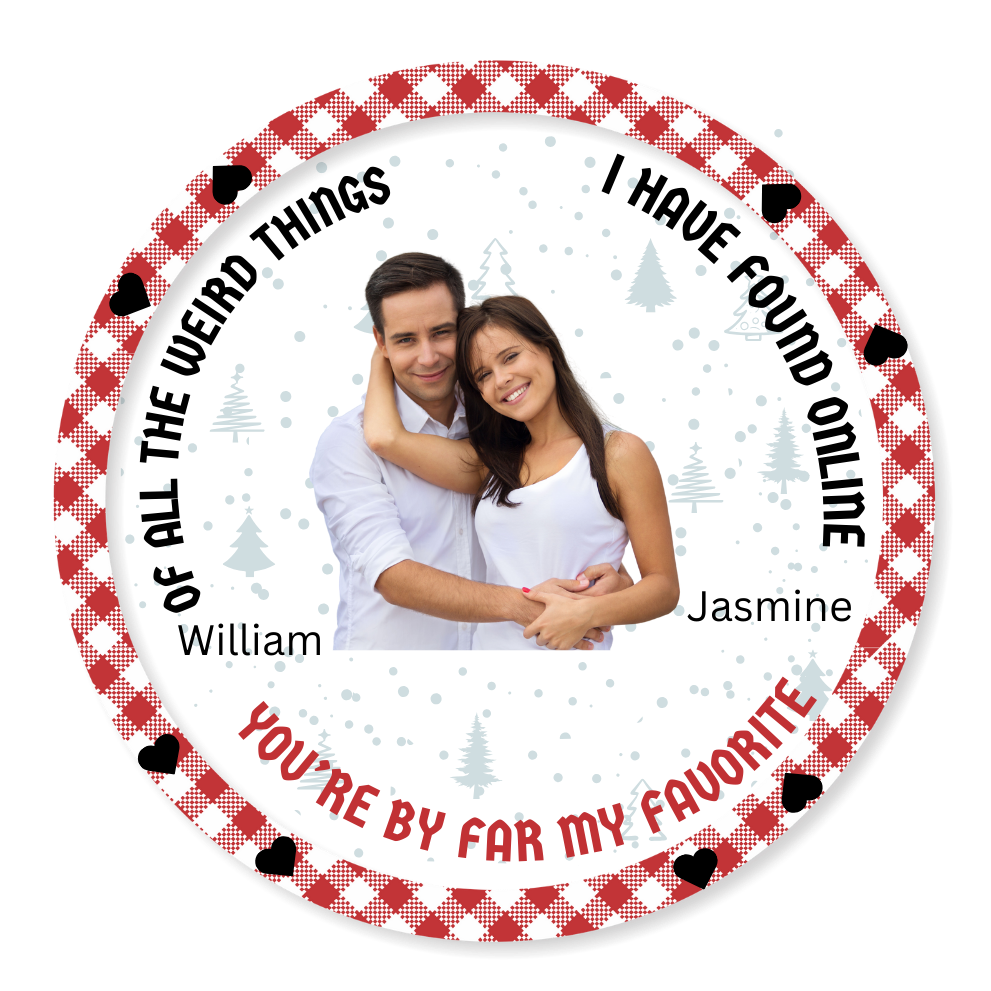 You are my favorite personalized circle ornament