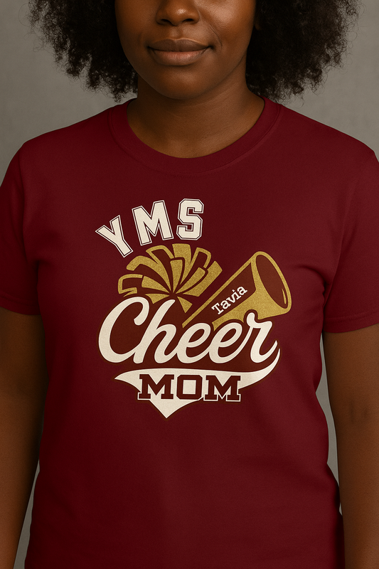 YMS Personalize Cheer Mom Shirt