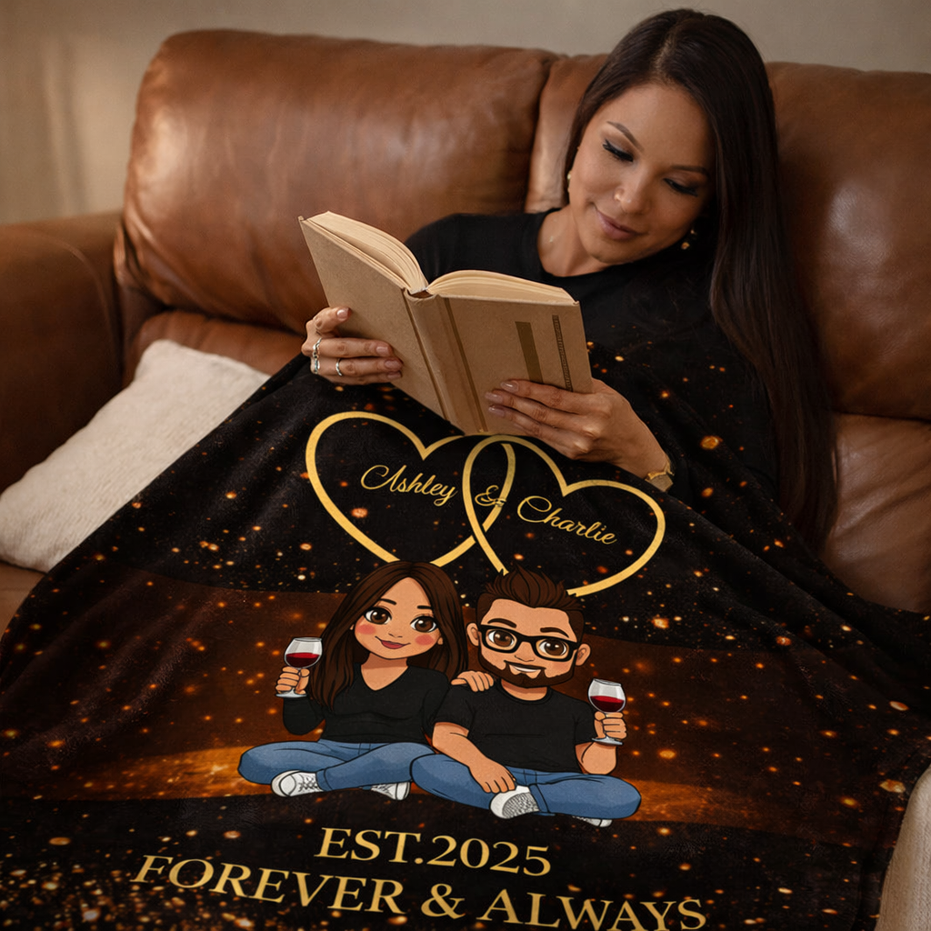 Personalized Couple Blanket – Forever & Always