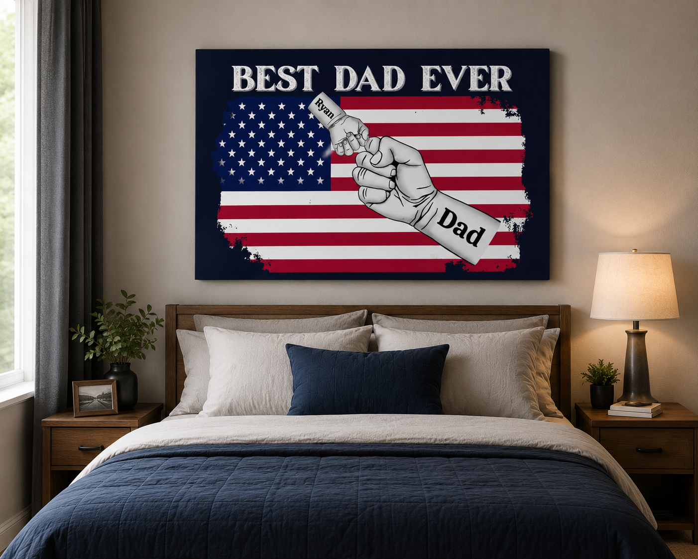 Personalized Father's Day Canvas  Custom-Made With Your Children's Names
