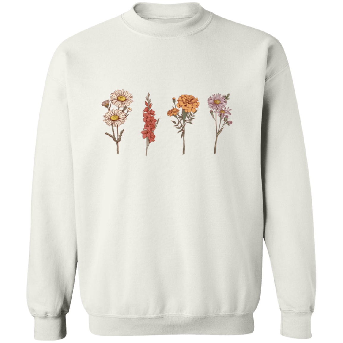 Untitled design (96) Custom Birth Flower Sweater