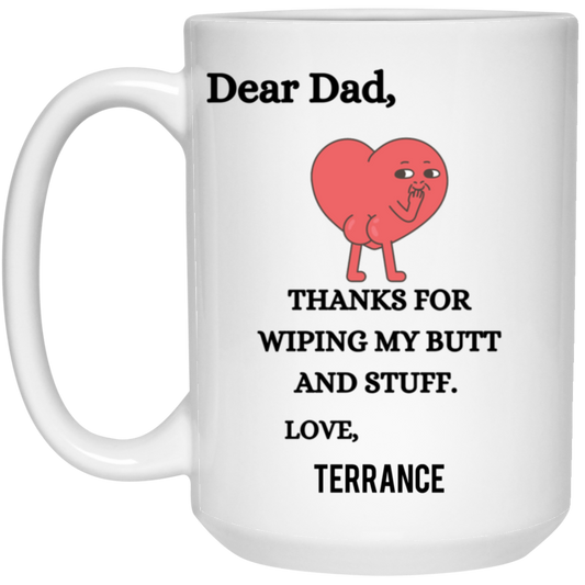 Personalization thank you dad mug