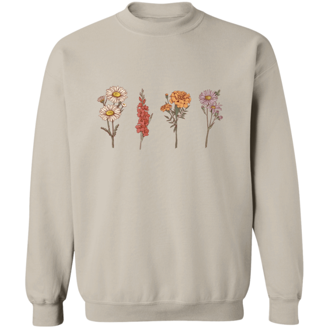 Untitled design (96) Custom Birth Flower Sweater