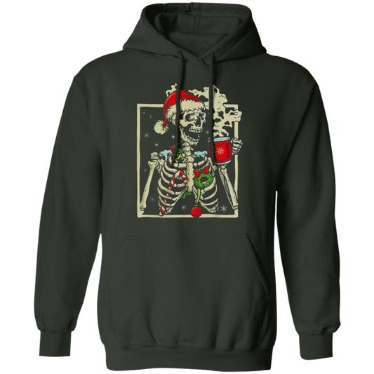 Dead Inside Skeleton Christmas Sweatshirt, Sarcastic Christmas Coffee Shirt Merry Christmas Shirt Coffee Lover Christmas Gift Fall Sweater