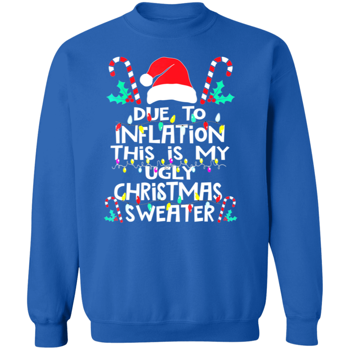 Due To Inflation This Is My Ugly Christmas Sweater , Funny Inflation Recession Christmas Shirt, Funny Christmas Shirt, Xmas Sweatshirt