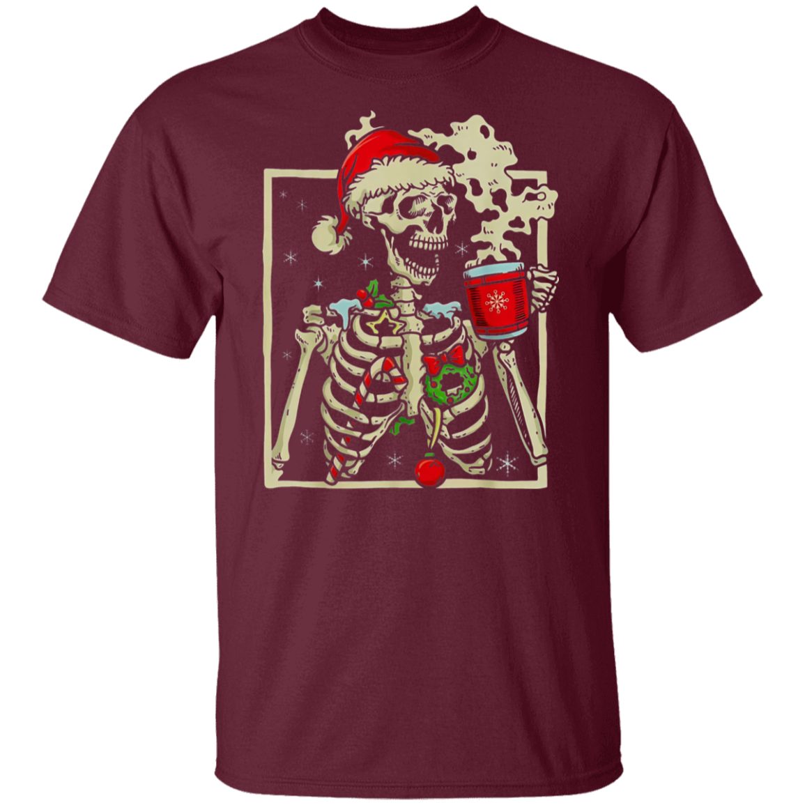 Dead Inside Skeleton Christmas Sweatshirt, Sarcastic Christmas Coffee Shirt Merry Christmas Shirt Coffee Lover Christmas Gift Fall Sweater