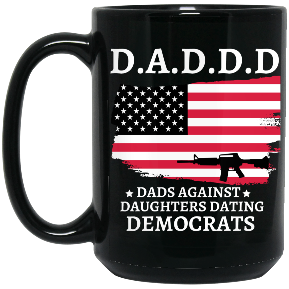 BLACK 15OZ D.A.D.D.D MUG