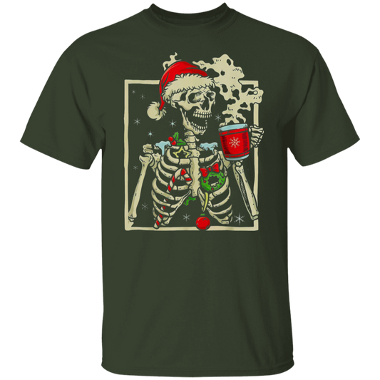 Dead Inside Skeleton Christmas Sweatshirt, Sarcastic Christmas Coffee Shirt Merry Christmas Shirt Coffee Lover Christmas Gift Fall Sweater