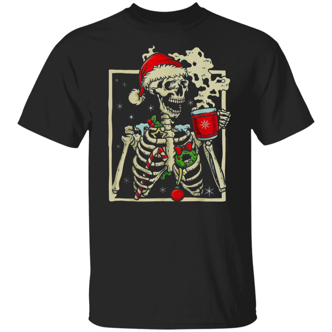 Dead Inside Skeleton Christmas Sweatshirt, Sarcastic Christmas Coffee Shirt Merry Christmas Shirt Coffee Lover Christmas Gift Fall Sweater