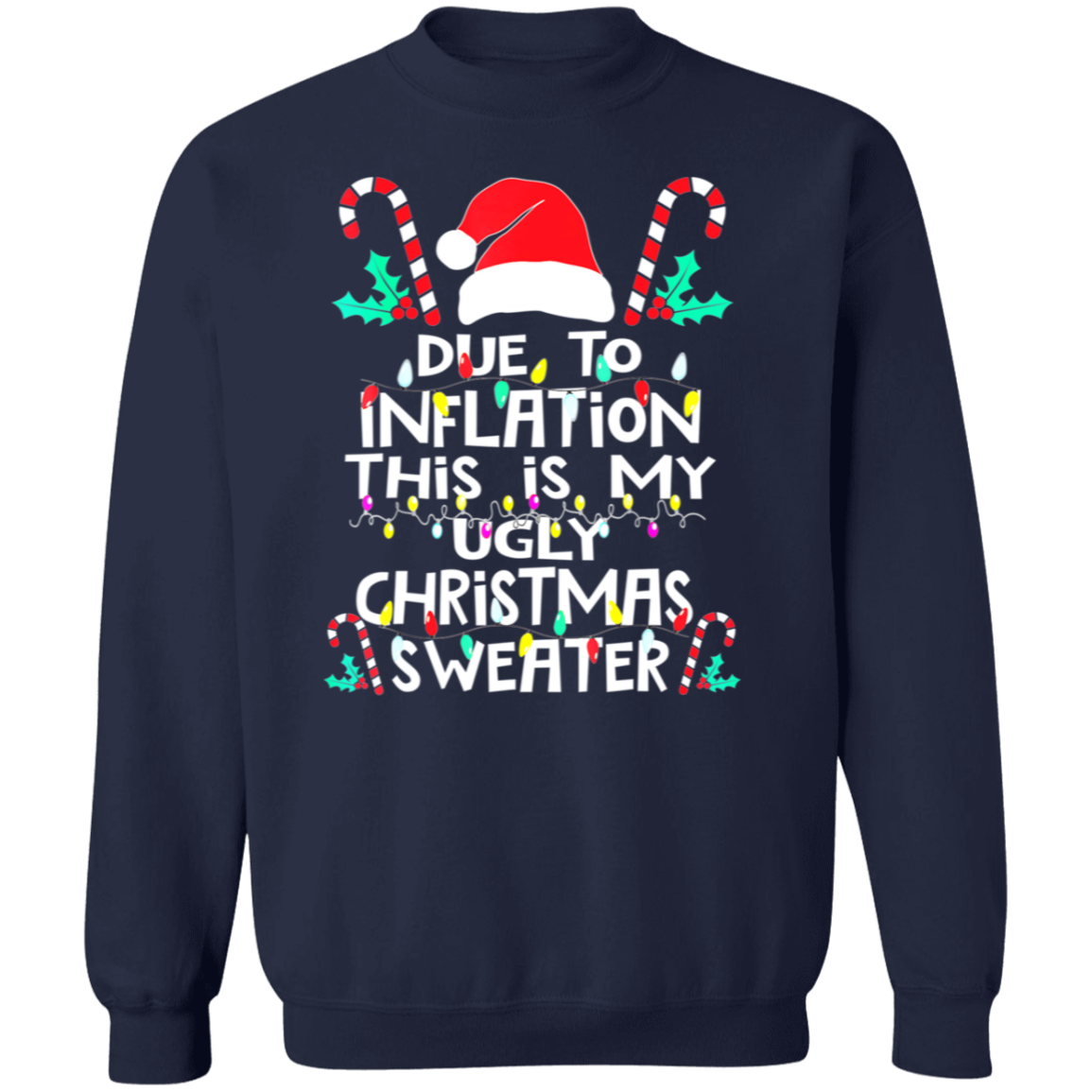 Due To Inflation This Is My Ugly Christmas Sweater , Funny Inflation Recession Christmas Shirt, Funny Christmas Shirt, Xmas Sweatshirt