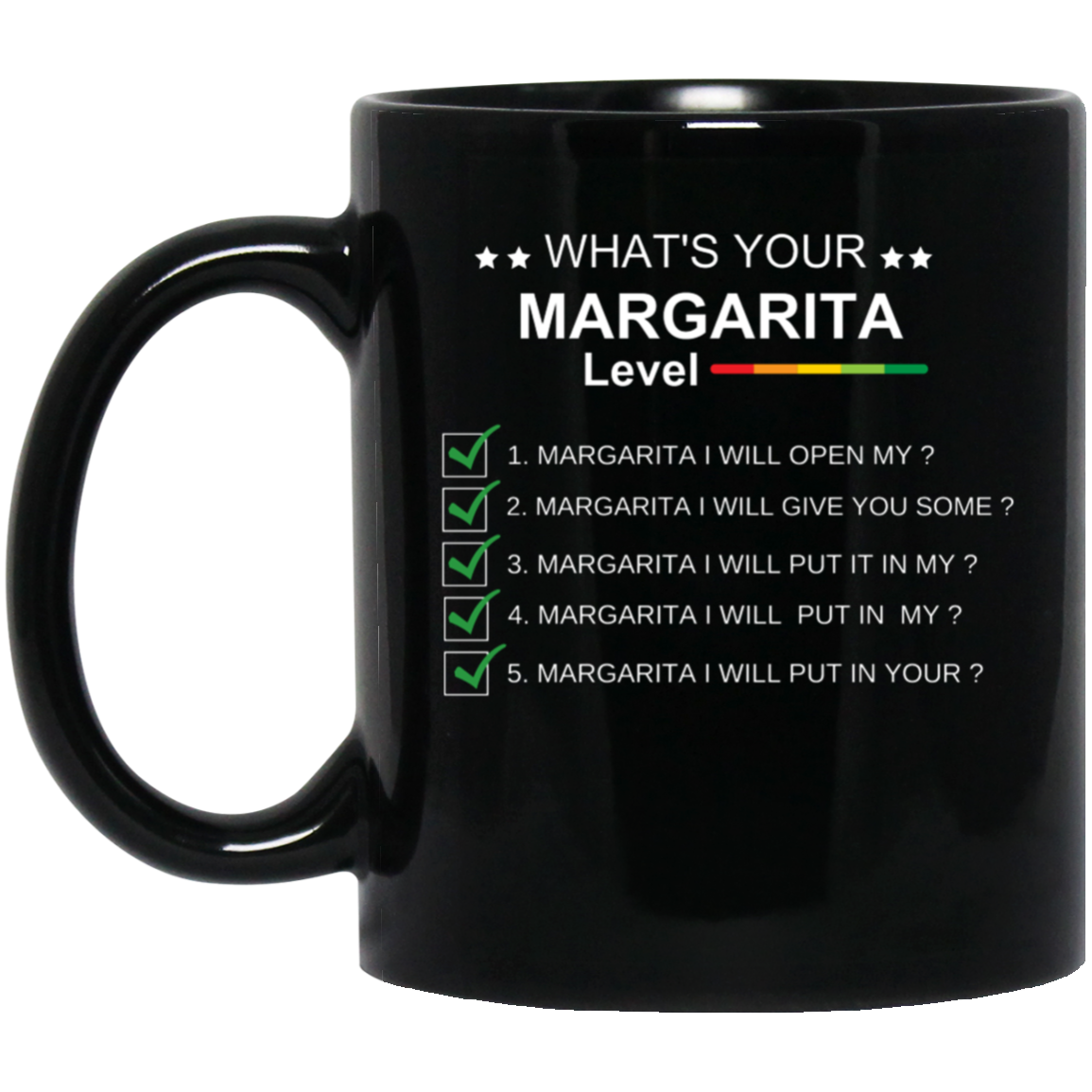Margarita  design 2 BM11OZ 11 oz. Black Mug