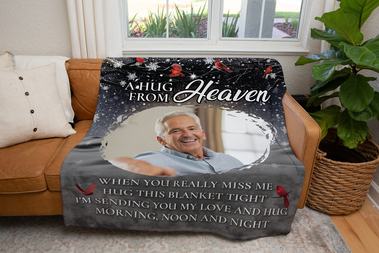 A Hug From Heaven- Personalized Memory Photo Blanket