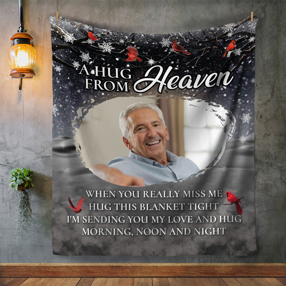 A Hug From Heaven- Personalized Memory Photo Blanket