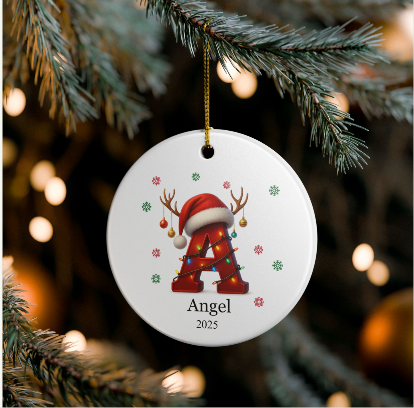 Personalized Letter Name Ornament