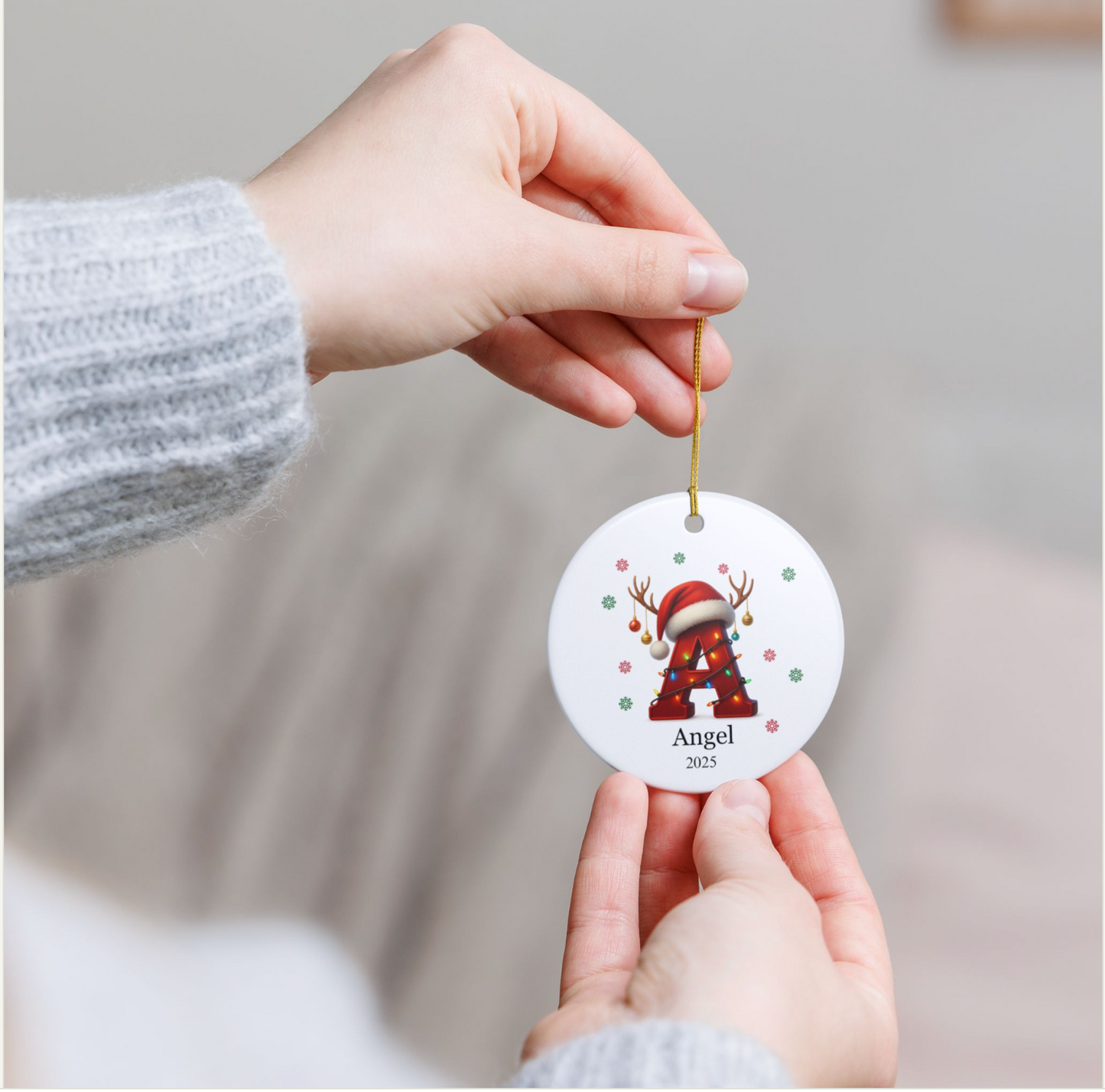 Personalized Letter Name Ornament