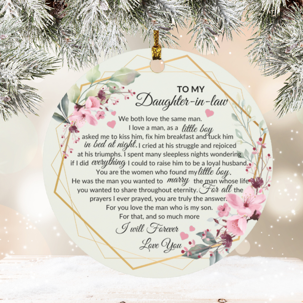 I Will Forever Love You/ Daughter-In-Law circle Ornament