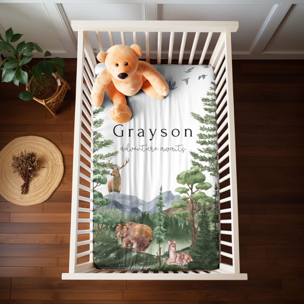 Personalization Woodland Baby Blanket