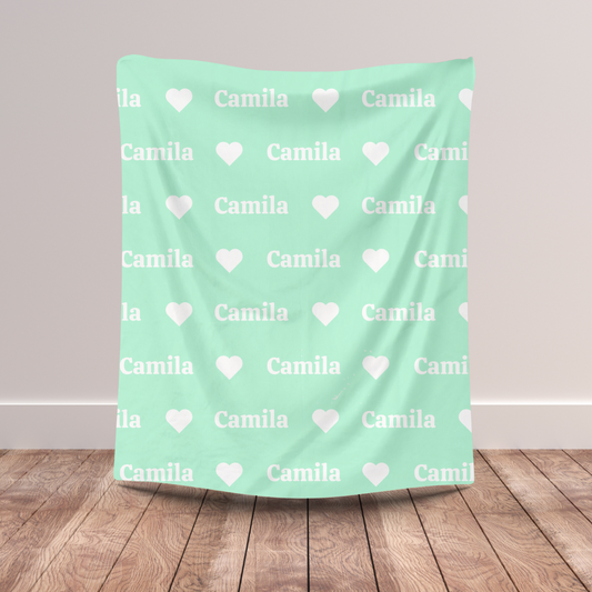 Personalized Heart  Blanket