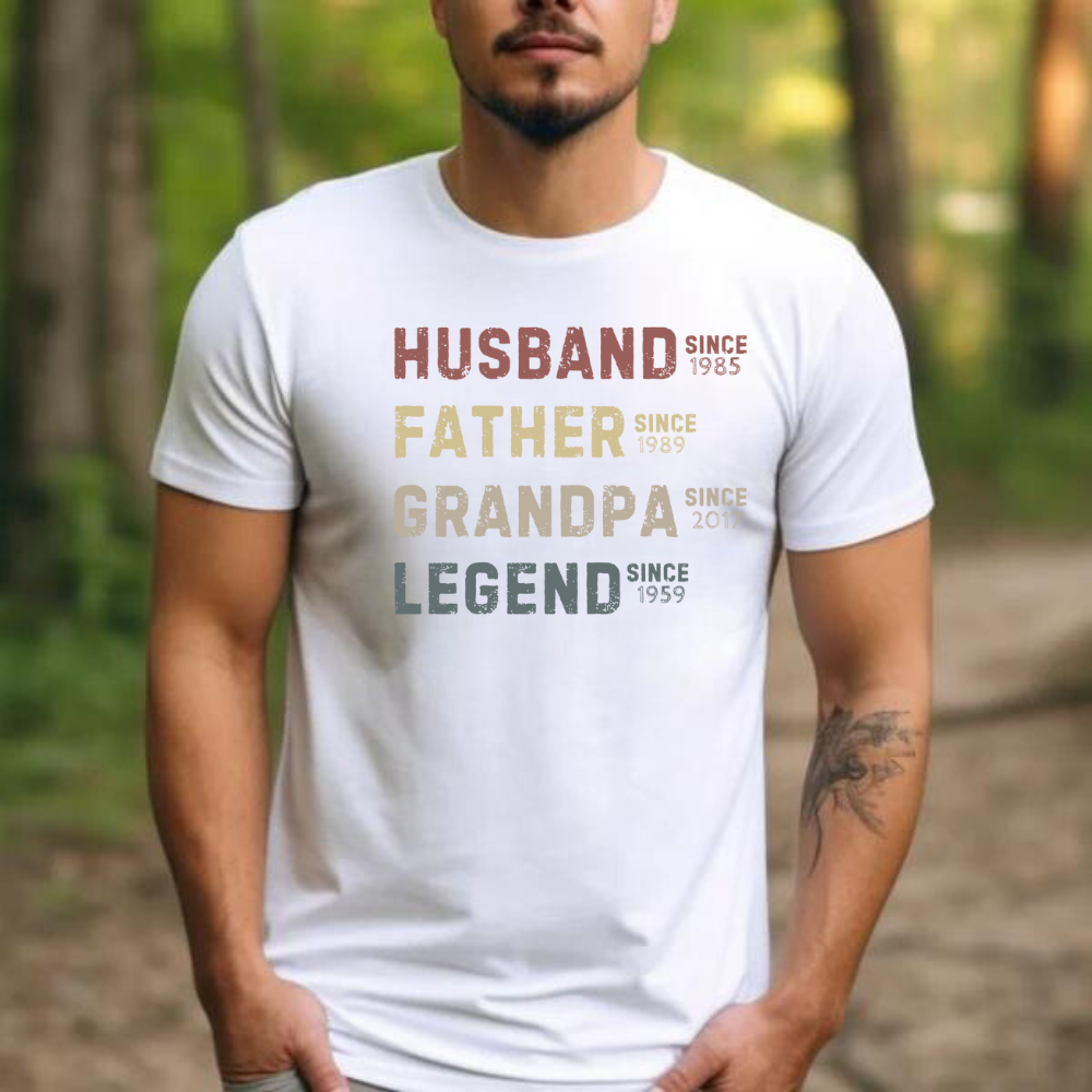 Husband- Father- Grandpa- Legend t-shirt