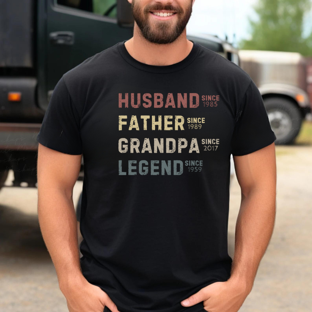 Husband- Father- Grandpa- Legend t-shirt