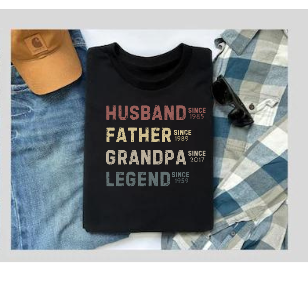 Husband- Father- Grandpa- Legend t-shirt