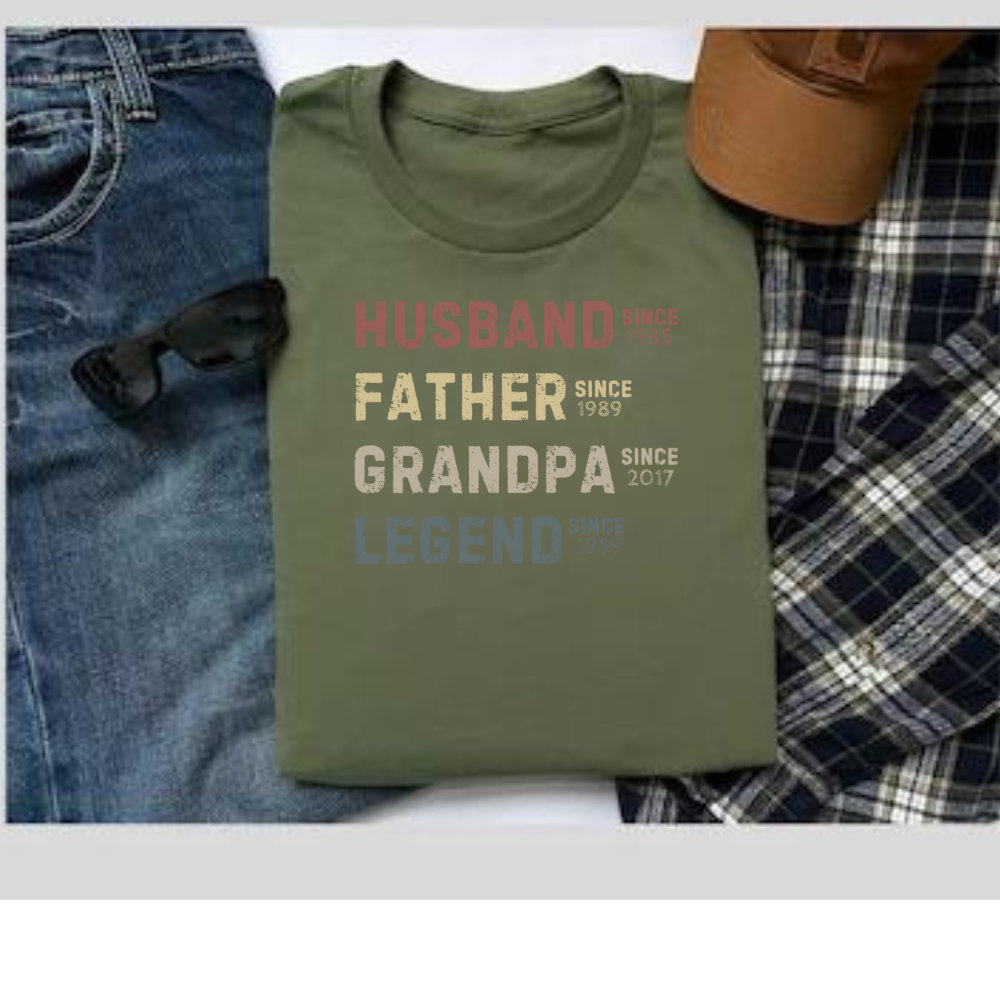 Husband- Father- Grandpa- Legend t-shirt