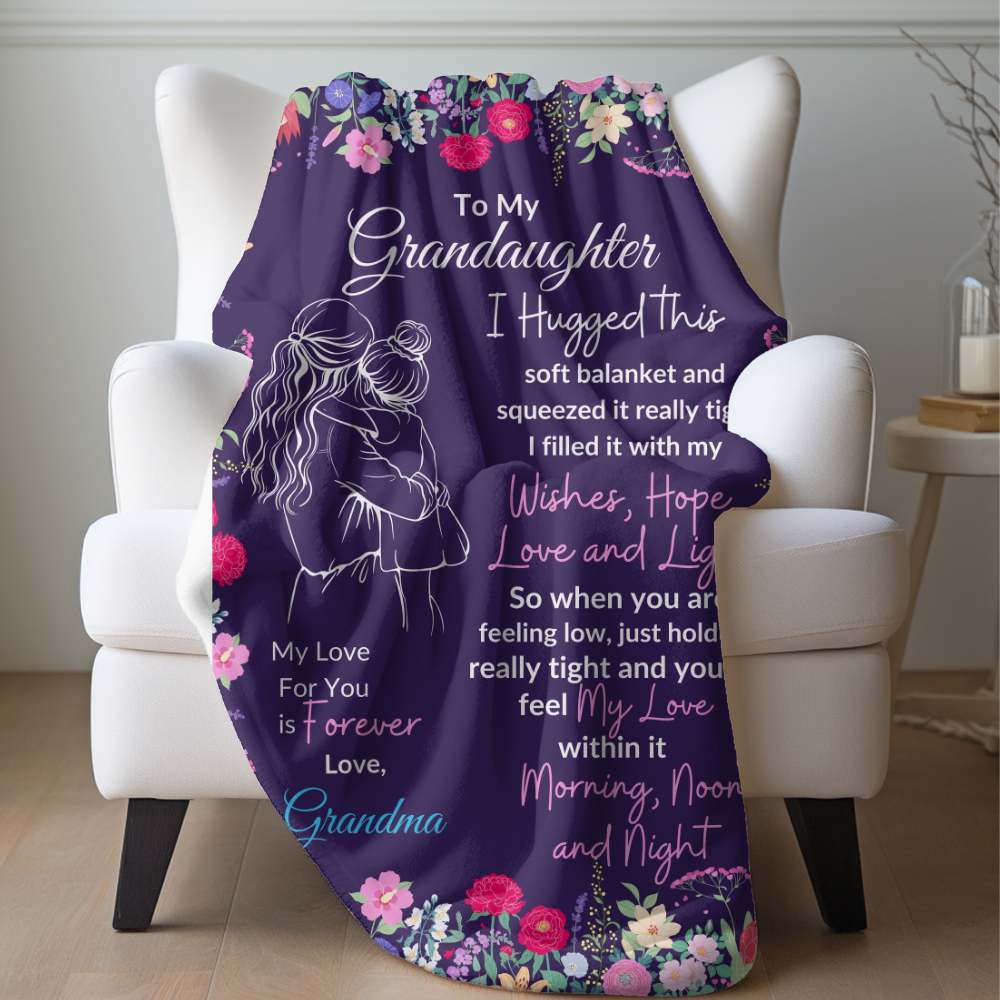 Granddaughter Sweet Words Blanket